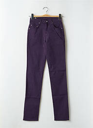Jeans coupe slim stretch taille haute violet CIMARRON femme