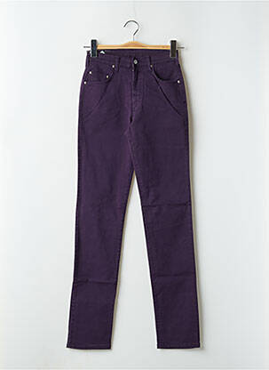 Jeans coupe slim stretch taille haute violet CIMARRON femme