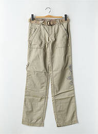 Pantalon droit tissage popeline taille basse vert DN.SIXTY SEVEN femme