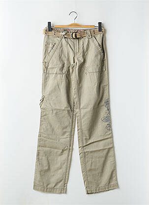 Pantalon droit tissage popeline taille basse vert DN.SIXTY SEVEN femme