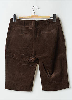 Bermuda poches taille basse marron YUMI.MAZAO femme