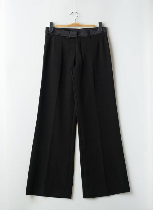 Pantalon flare fermeture zippée sous rabat avec crochet taille normale noir MISS SIXTY femme