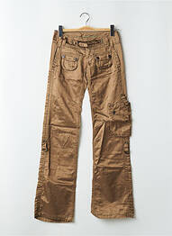 Pantalon cargo coupe droite taille normale marron FREEMAN T.PORTER femme