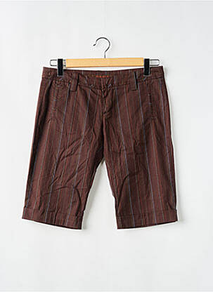 Bermuda tissage popeline taille normale marron FREEMAN T.PORTER femme