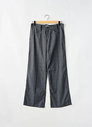Pantalon droit tissage popeline taille normale gris KULTE femme