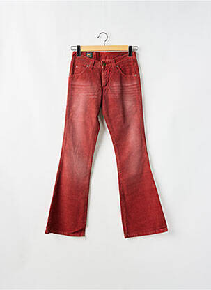 Jean coupe flare taille normale taille normale rouge #127344 femme