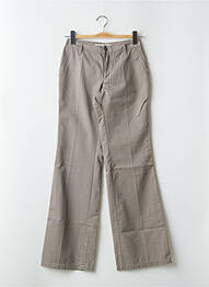 Pantalon flare taille à pinces taille haute gris SCHOOL RAG femme