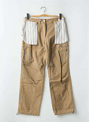Pantalon cargo coupe droite taille normale marron SCHOOL RAG femme