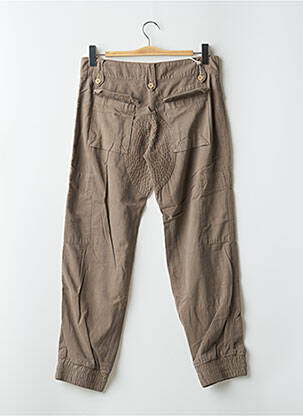 Pantalon 7/8 tissage popeline taille normale marron SCHOOL RAG femme