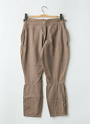 Pantalon 7/8 tissage popeline taille normale marron SCHOOL RAG femme