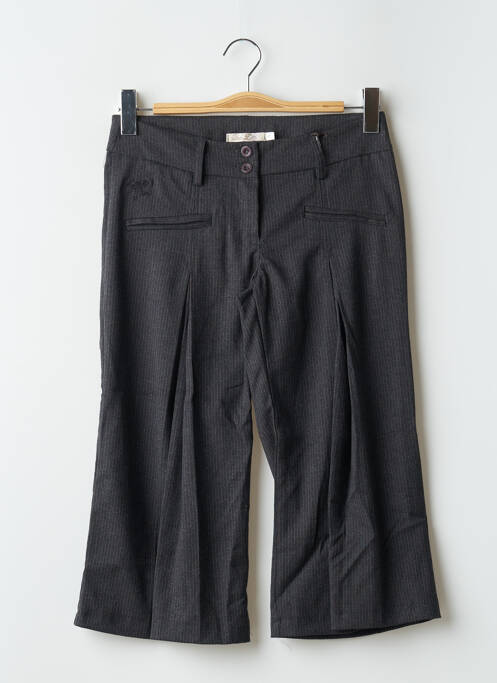 Pantacourt fermeture zippée sous rabat boutonné gris PAKO LITTO femme