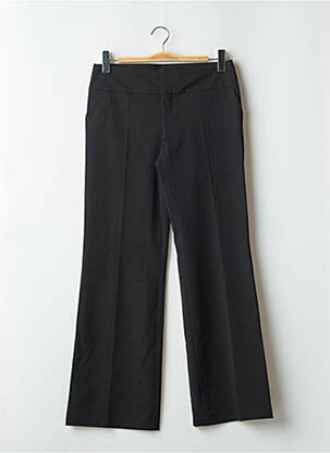 Pantalon droit tissage crêpe taille normale noir SCHOOL RAG femme