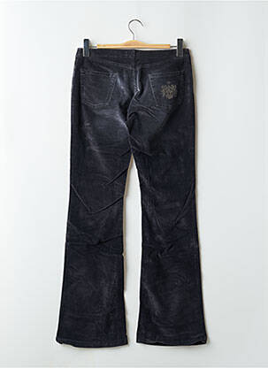 Pantalon droit fermeture zippée sous rabat boutonné taille basse noir TEDDY SMITH femme