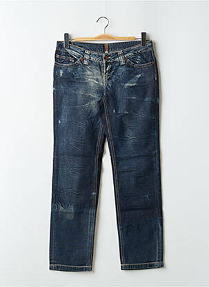 Jeans coupe slim tissage brut taille normale bleu TEDDY SMITH femme