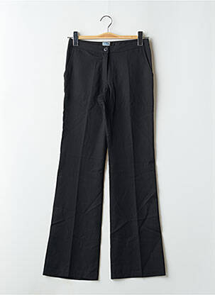 Pantalon droit tissage popeline taille normale noir TIM BARGEOT femme