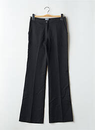 Pantalon droit tissage popeline taille normale noir TIM BARGEOT femme