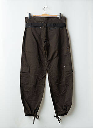 Pantalon droit tissage popeline taille normale marron TORN femme