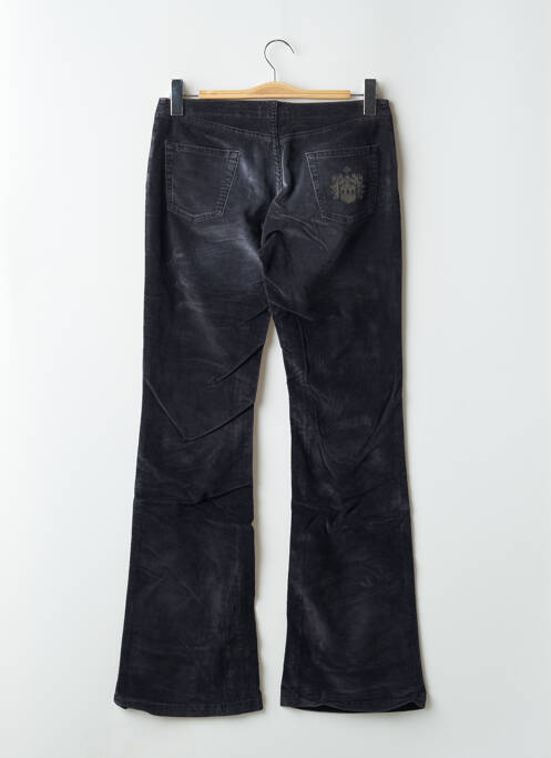 Pantalon droit fermeture zippée sous rabat boutonné taille basse noir TEDDY SMITH femme