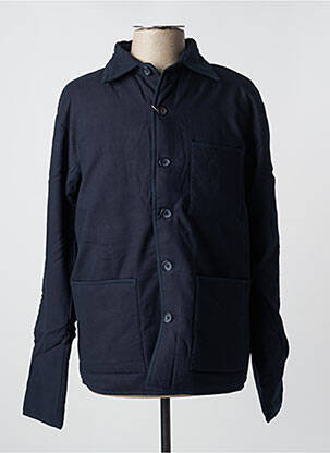 Manteau court coupe droite sans capuche bleu KARDO homme