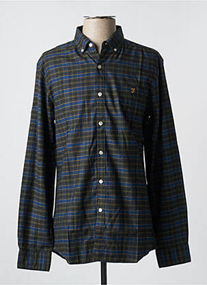 Chemise manches longues manches longues bleu FARAH homme