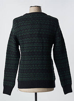 Pull tissage jacquard manches longues vert OLOW homme