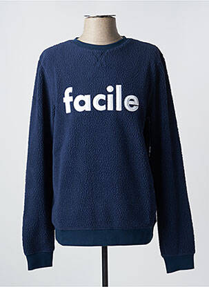 Sweat-shirt bleu LES GARCONS FACILES pour homme