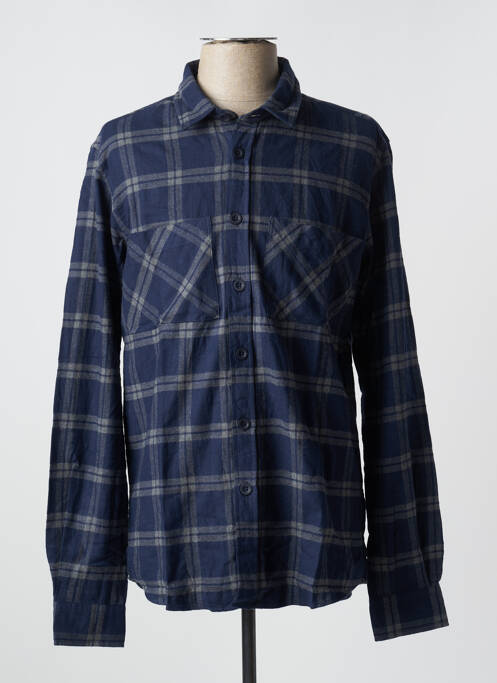 Chemise manches longues imprimé écossais bleu BASK IN THE SUN homme