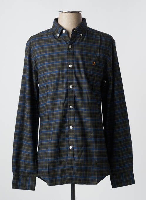 Chemise manches longues bleu FARAH pour homme