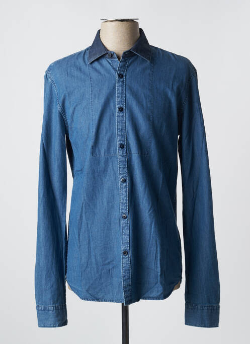 Chemise manches longues bleu SCOTCH & SODA pour homme