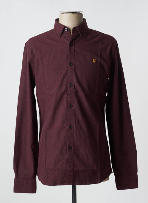 Chemise manches longues rouge FARAH pour homme