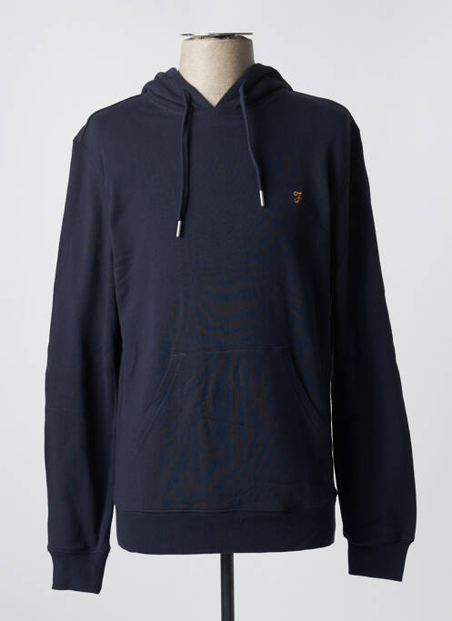 Sweat-shirt à capuche bleu FARAH pour homme