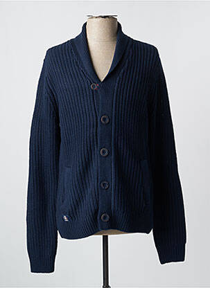 Gilet manches longues fermeture boutonnée sur le devant bleu OXBOW homme