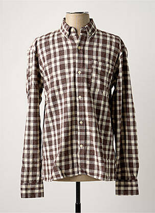 Chemise manches longues manches longues marron FORÉT homme