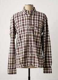 Chemise manches longues manches longues marron FORÉT homme