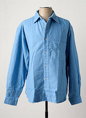 Chemise manches longues poignets boutonnés bleu LA PAZ homme