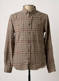 Chemise manches longues poches marron OLOW homme