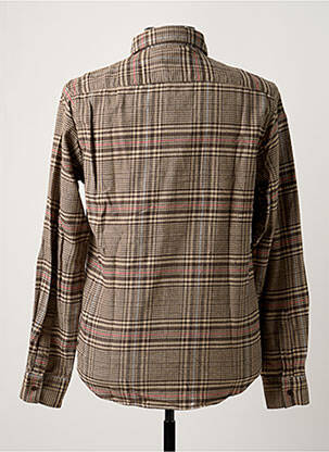 Chemise manches longues poches marron OLOW homme