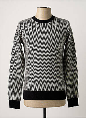 Pull noir MAJESTIC FILATURES pour homme