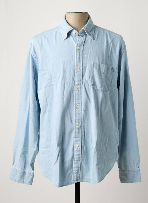 Chemise manches longues bleu BELLEROSE pour homme