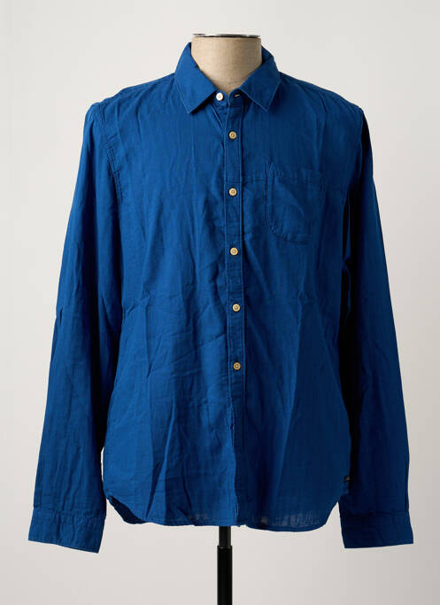 Chemise manches longues bleu MAISON SCOTCH pour homme