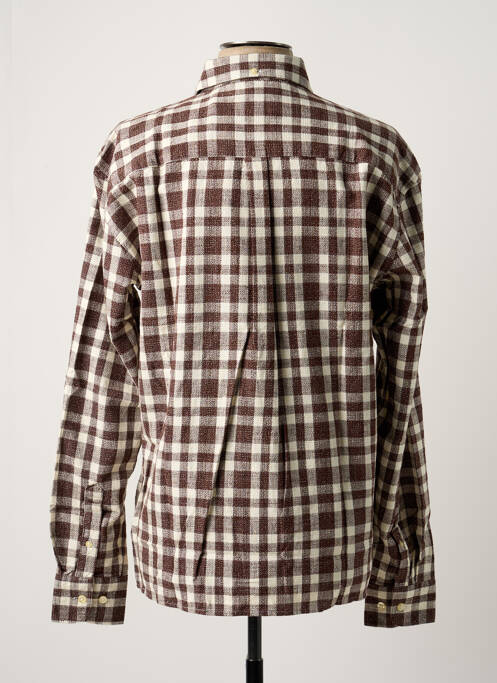 Chemise manches longues marron FORÉT pour homme