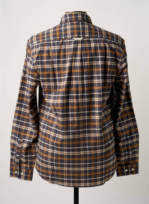 Chemise manches longues marron FORÉT pour homme