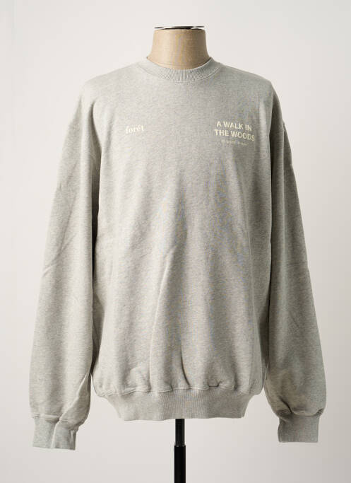 Sweat-shirt gris FORÉT pour homme