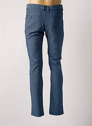 Pantalon chino tissage chiné taille normale bleu GANESH homme