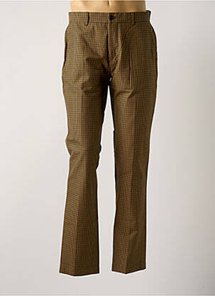 Pantalon chino tissage popeline taille normale marron BELLEROSE homme
