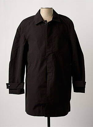 Trench coupe droite sans capuche noir BELLEROSE homme