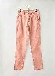 Pantalon chino stretch taille normale rose GANESH homme
