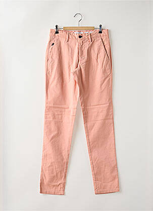 Pantalon chino stretch taille normale rose GANESH homme
