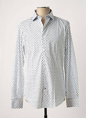 Chemise manches longues manches longues blanc GANESH homme