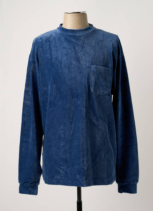 T-shirt stretch manches longues bleu LA PAZ homme